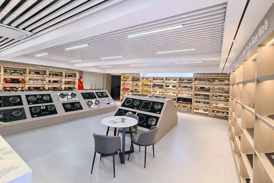 Tisch-Gasherd mit drei Brennern aus Glas